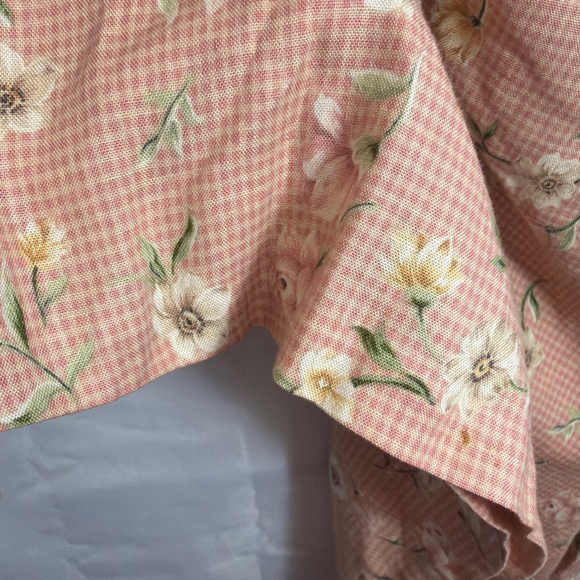 Pendleton Pink Floral Gingham Maxi Prairie Skirt 18 Tall Cottagecore Soft Girl - Picture 6 of 6